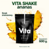 VITA SHAKE ananas — grafika z opisem VITA SHAKE ananas — 600 g, 346. Grafika z podpisami widocznych elementów produktu.