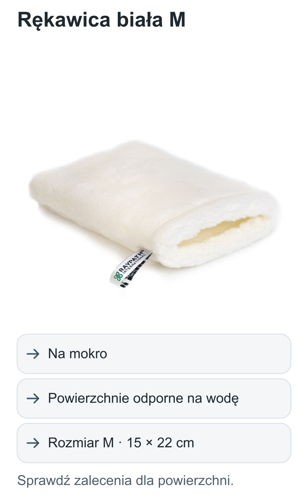 Rękawica biała M