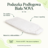 Czyścik podłogowy biały NOVA — ilustracja sposobu użycia. Do użytku na mokro. Zmocz i wyciśnij. Materiał z mikrowłókien