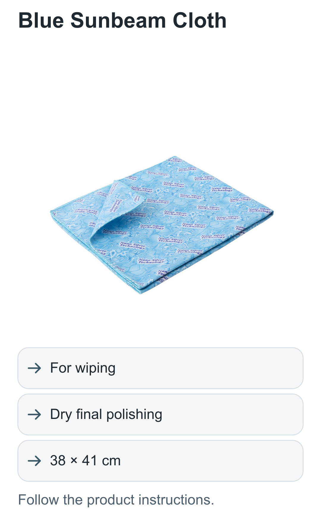 Blue Sunbeam Cloth