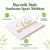 Ręcznik biały Sunbeam Sport 50x80cm. Pranie do 60°C. Bez płynu do płukania. Unikaj intensywnego suszenia. Pielęgnacja: unikaj suszarki automatycznej i grzejnika.
