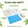 Zestaw duo mini N — skład zestawu: Czyścik Mini Biały, Czyścik Mini Biały NOVA, Mydło białe z mikrosrebrem 100 g, Czyścik niebieski Sunbeam.